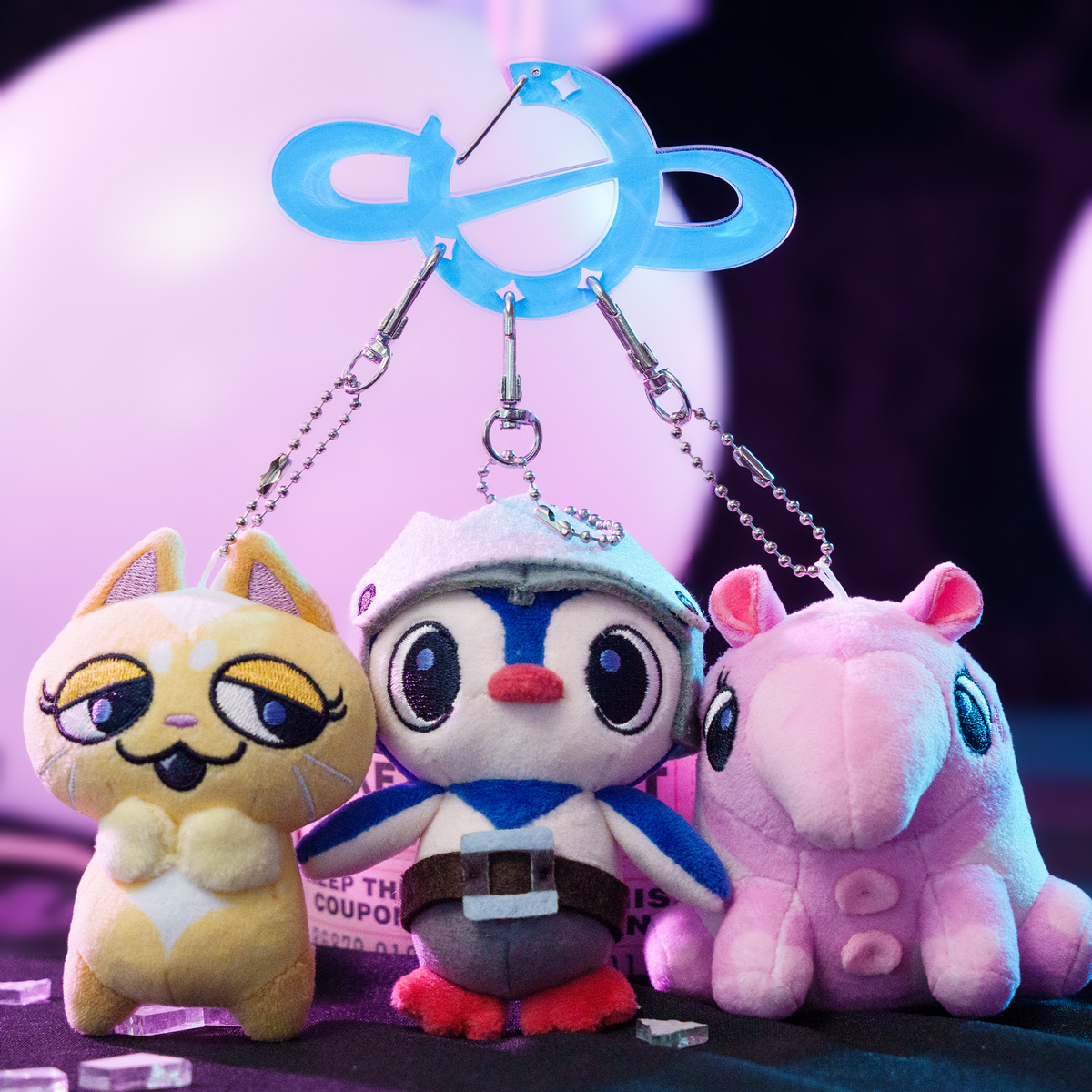 Space Trio Plush Keychains