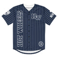 Hot Wheels Navy Striped Baseball Jersey