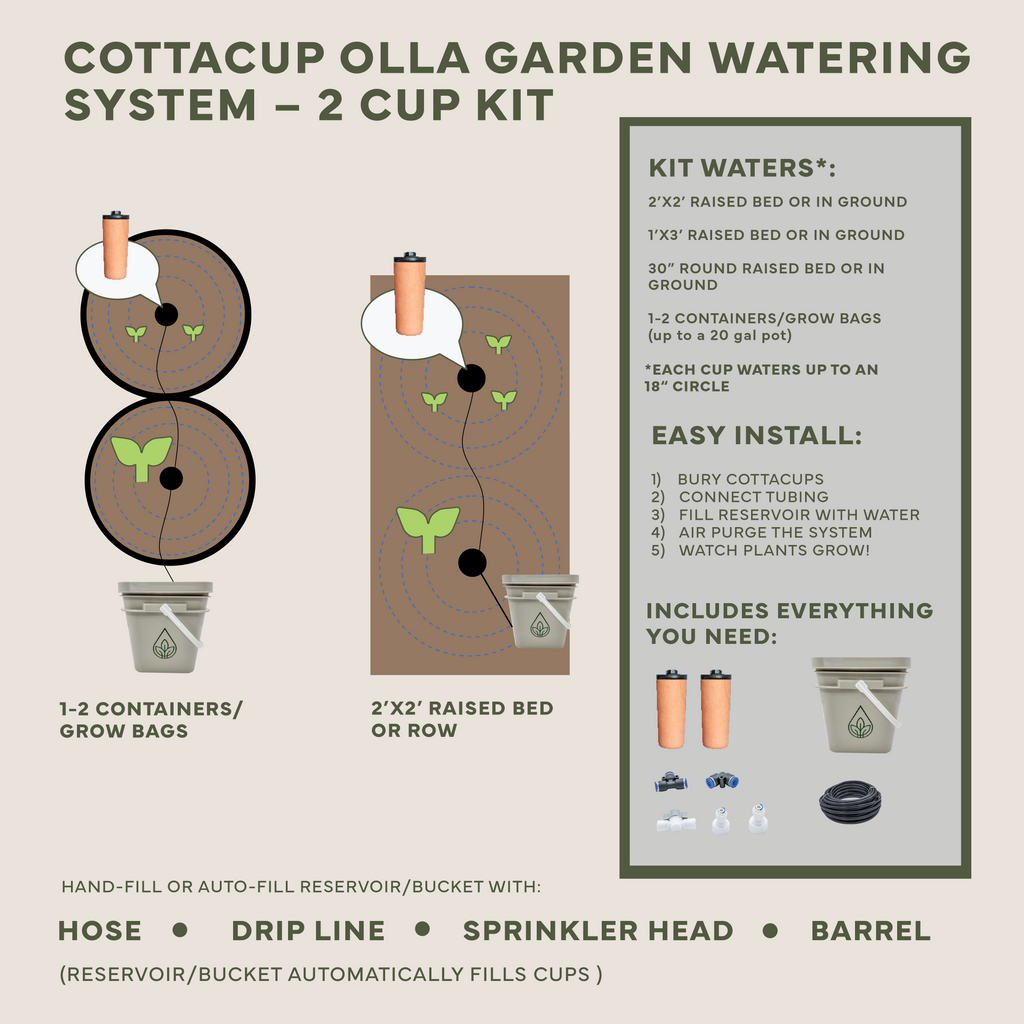 CottaCup Olla System – 2X Harvest, 61% Less Water