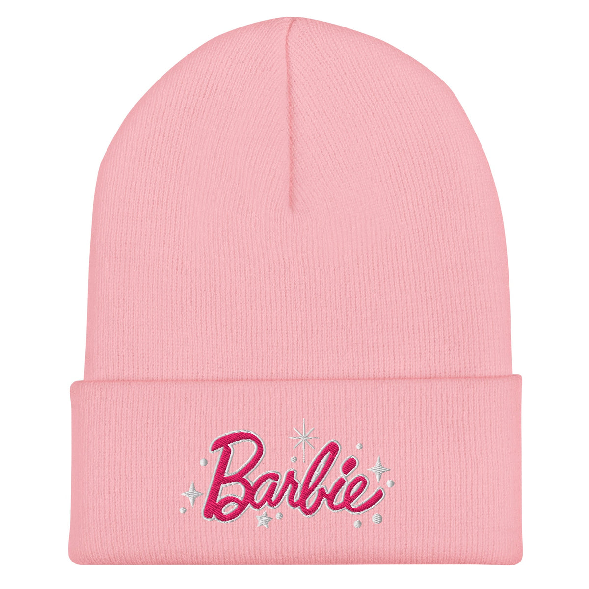 Barbie Logo Light Pink Cuffed Beanie