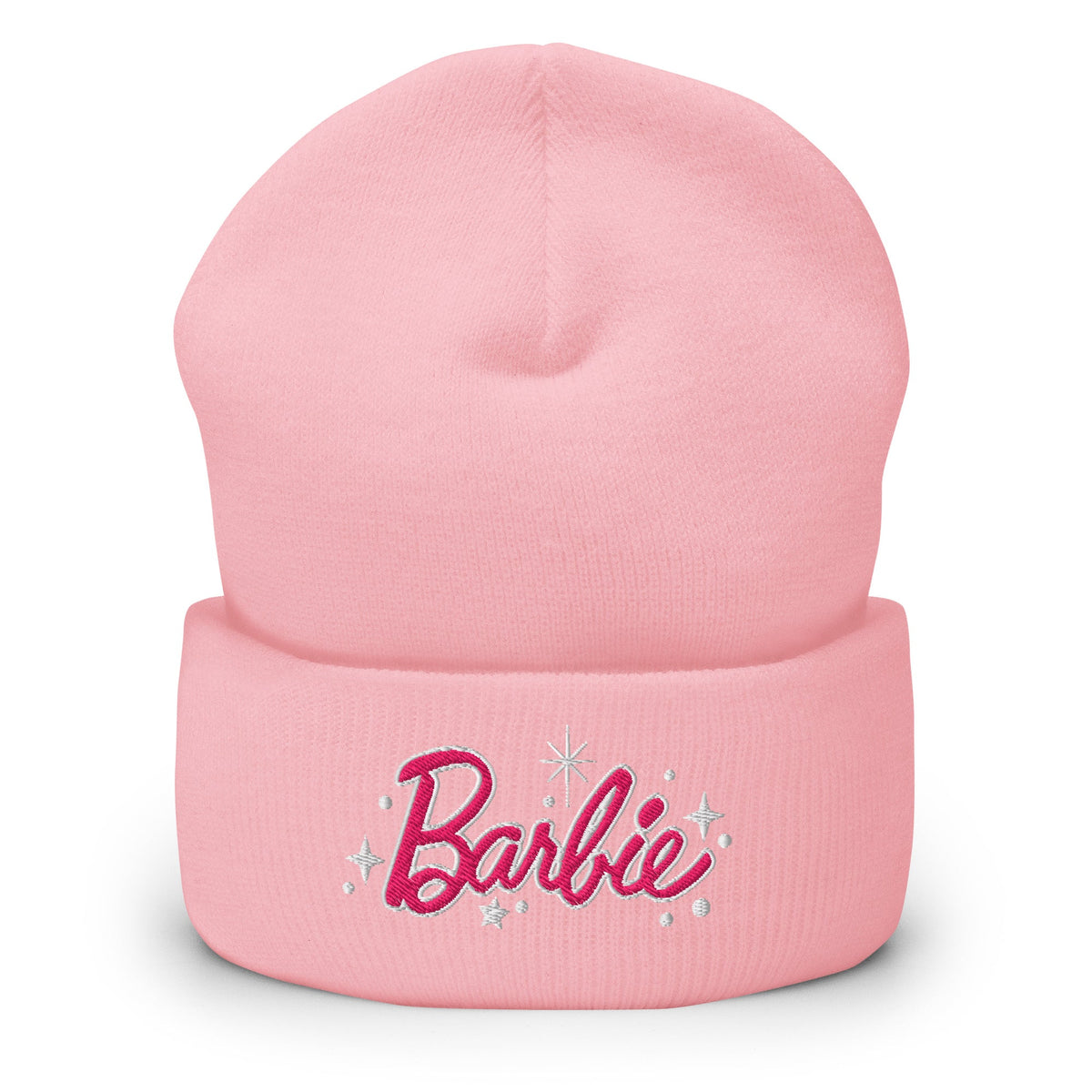 Barbie Logo Light Pink Cuffed Beanie