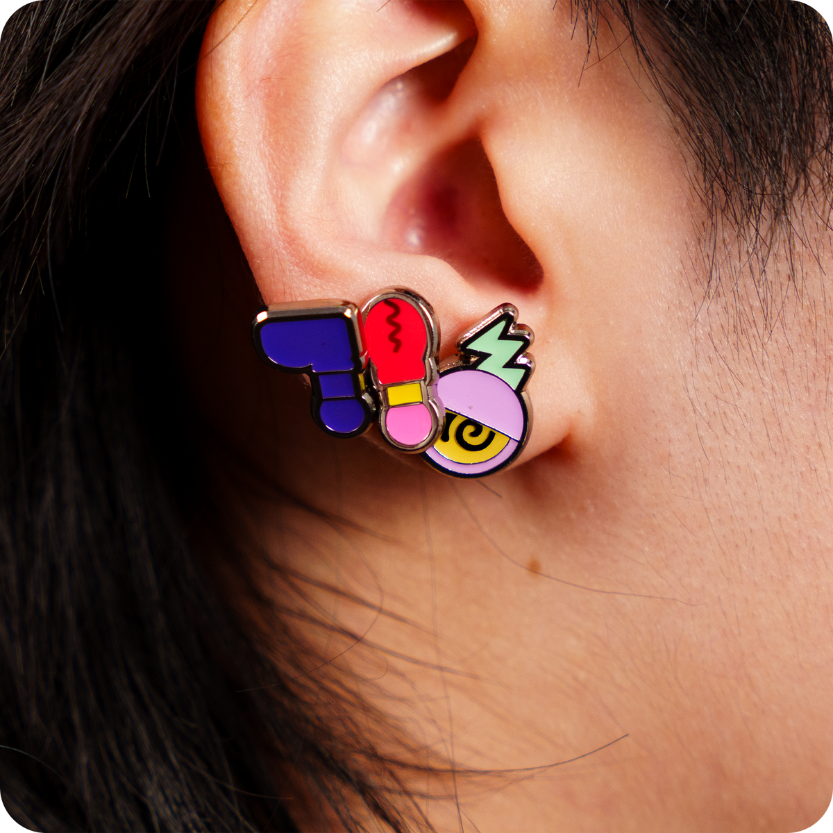 Digital Circus Earring Set