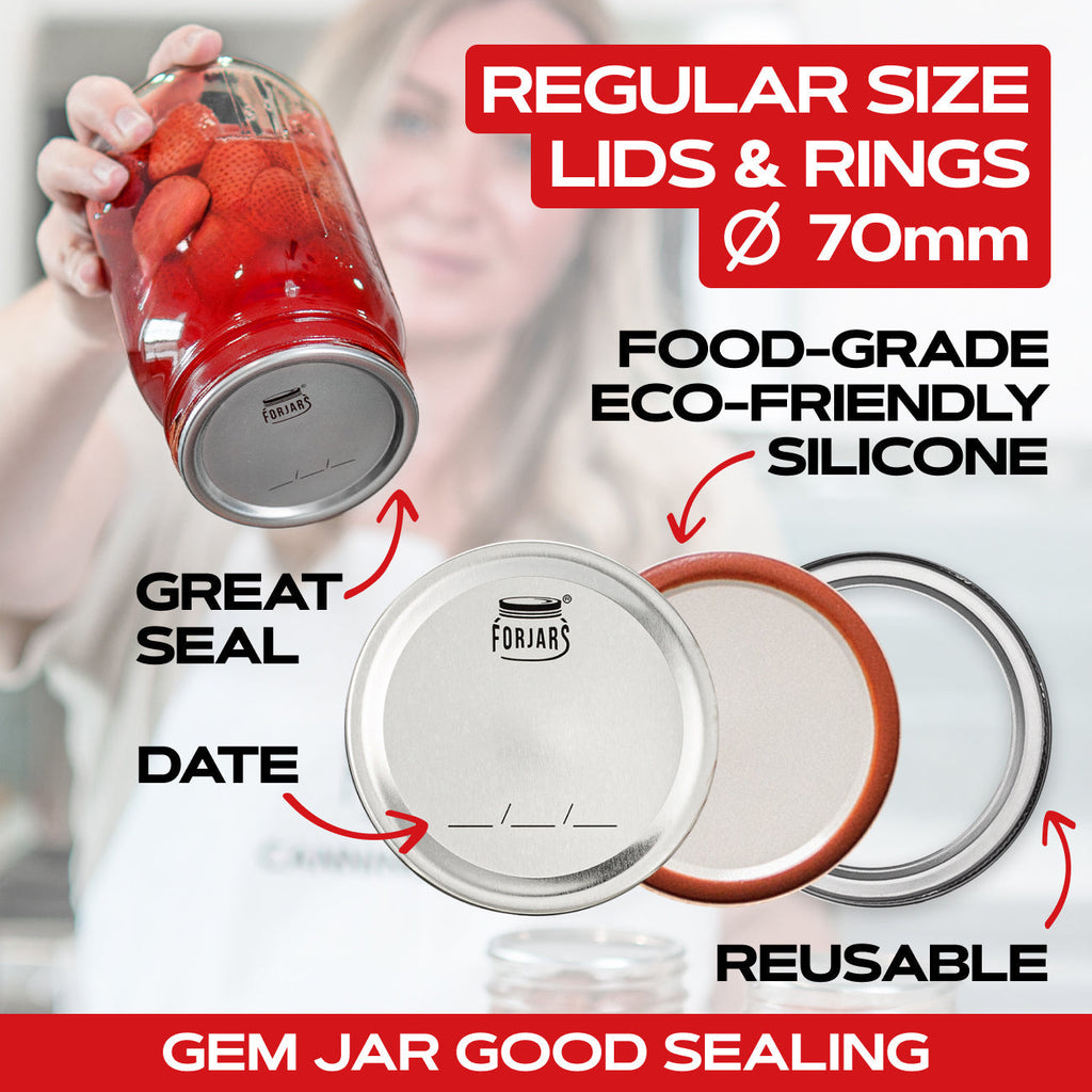 Forjars® 1000-Count: Regular & Wide Mouth Canning Lids