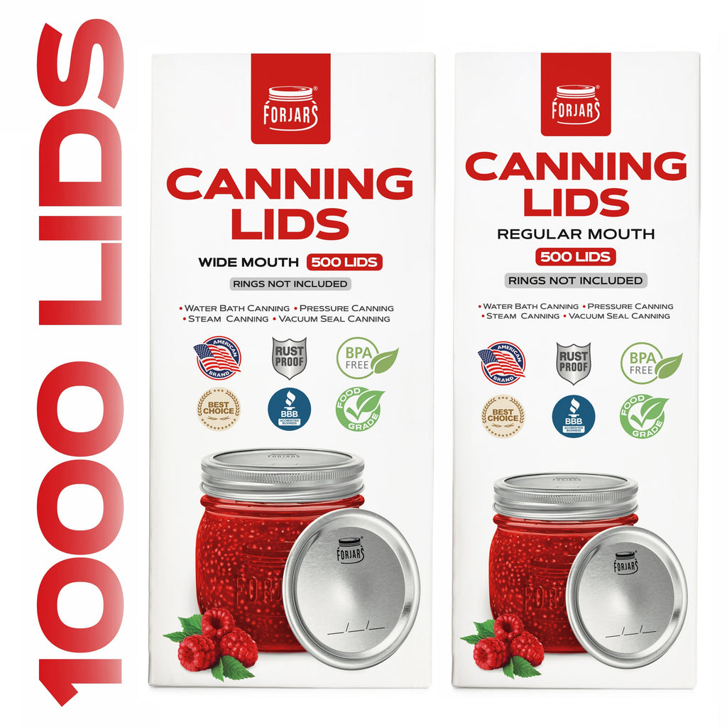 Forjars® 1000-Count: Regular & Wide Mouth Canning Lids