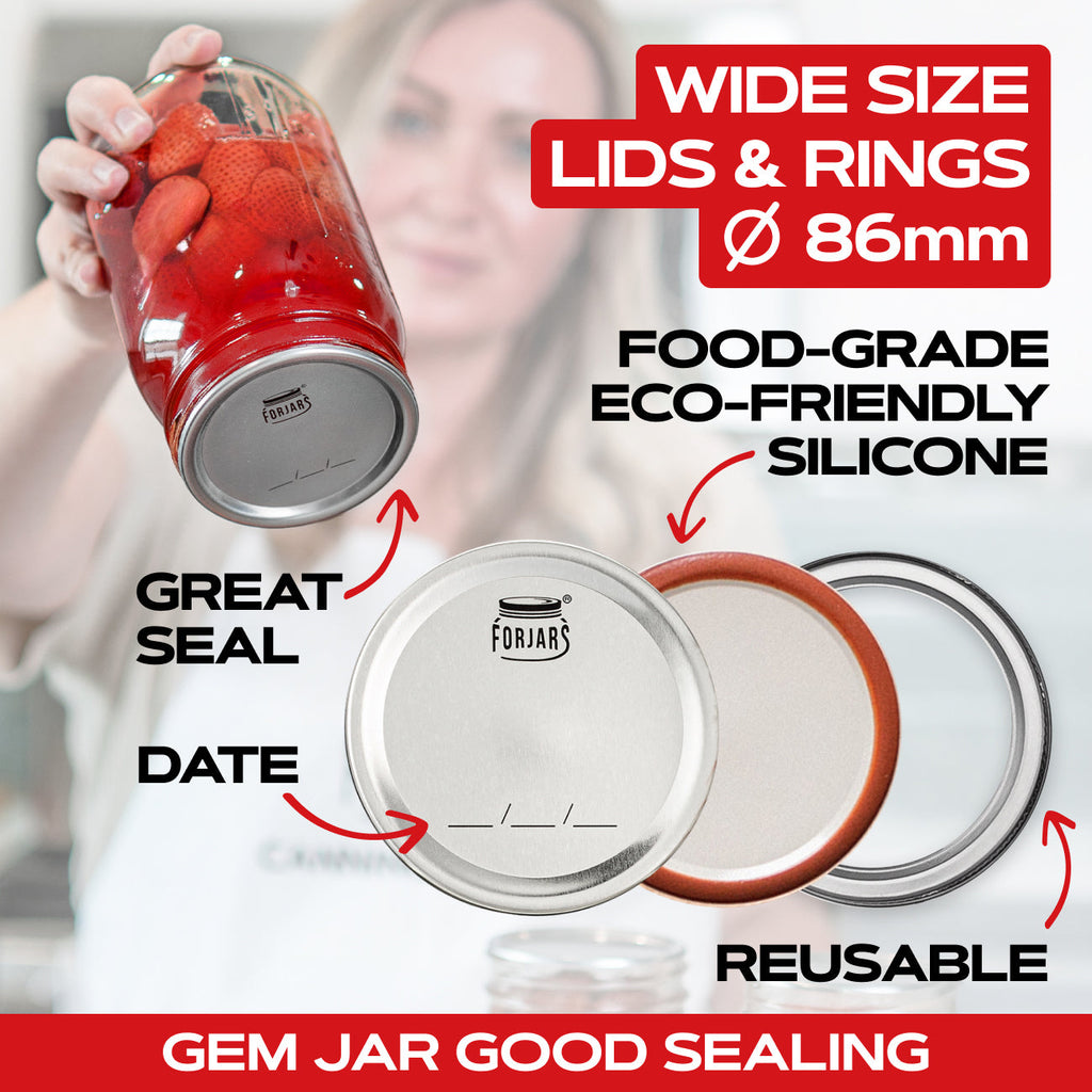 Forjars® 1000-Count: Regular & Wide Mouth Canning Lids
