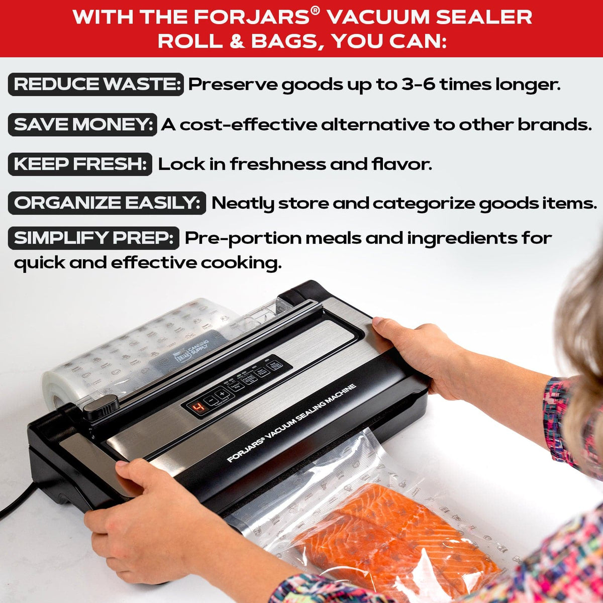 Forjars®  Vacuum Sealer Roll ( 11-inch)