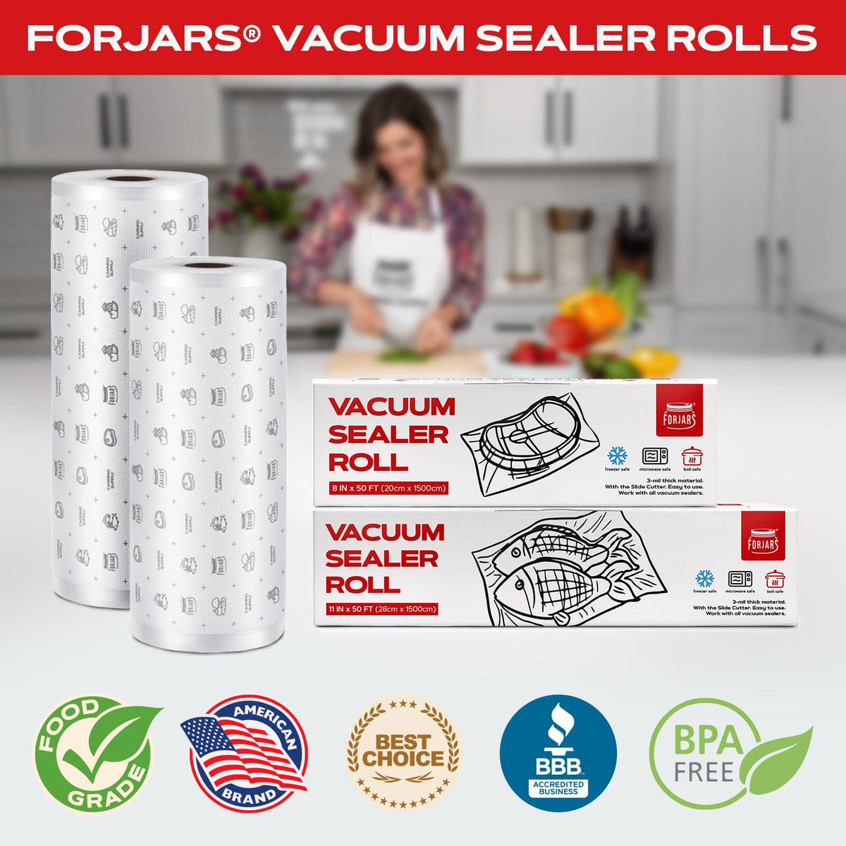 Forjars®  Vacuum Sealer Roll ( 11-inch)