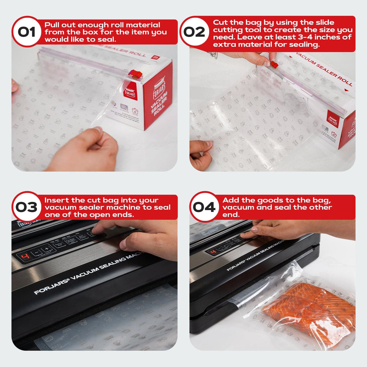 Forjars®  Vacuum Sealer Roll (8-inch)