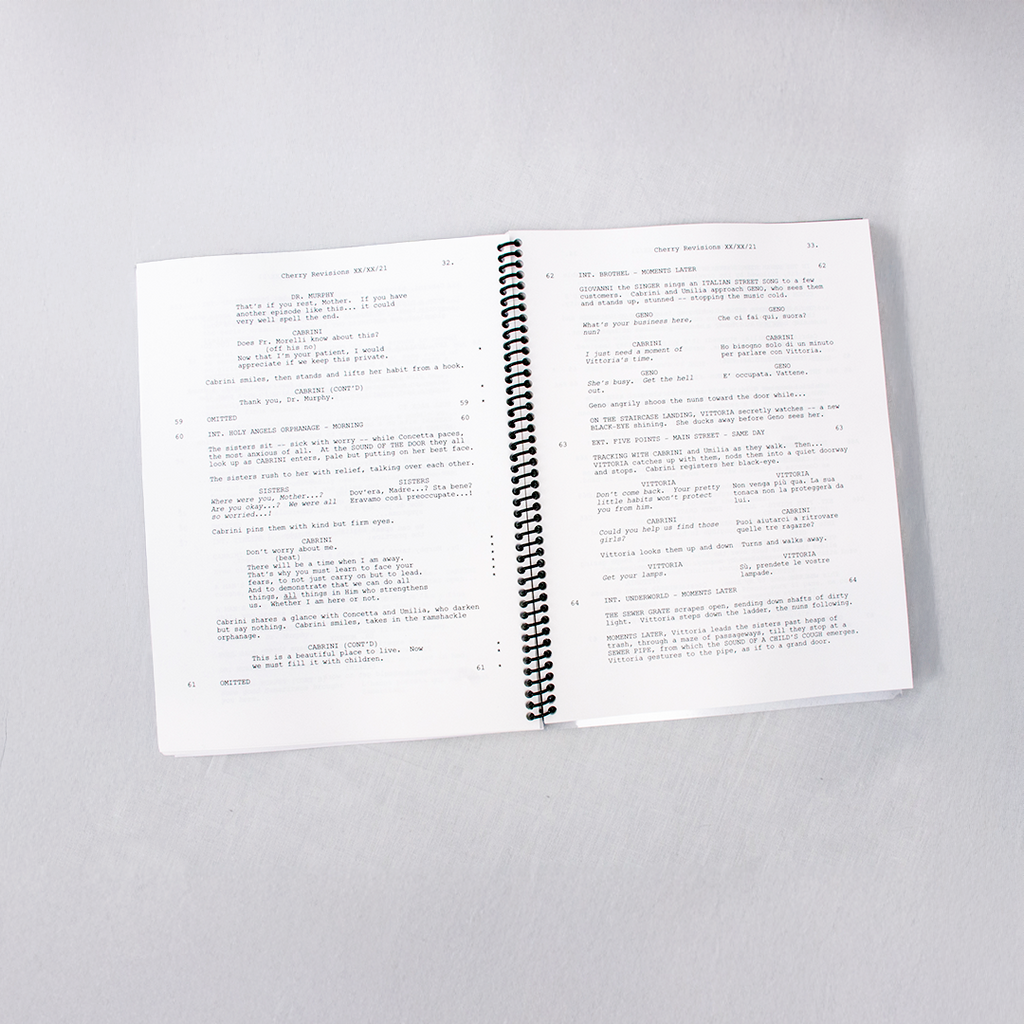 Rod Barr Signed Cabrini Movie Script