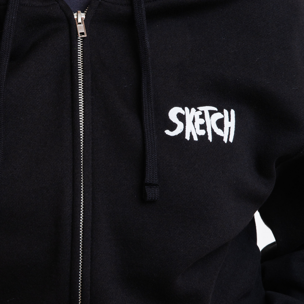 SKETCH Full Zip Wolf Hoodie