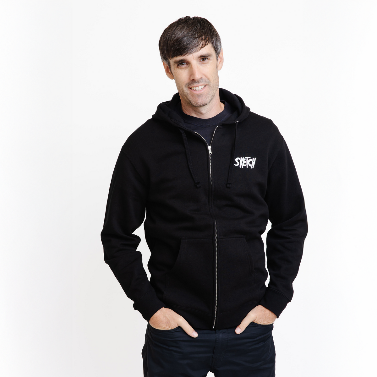 SKETCH Full Zip Wolf Hoodie