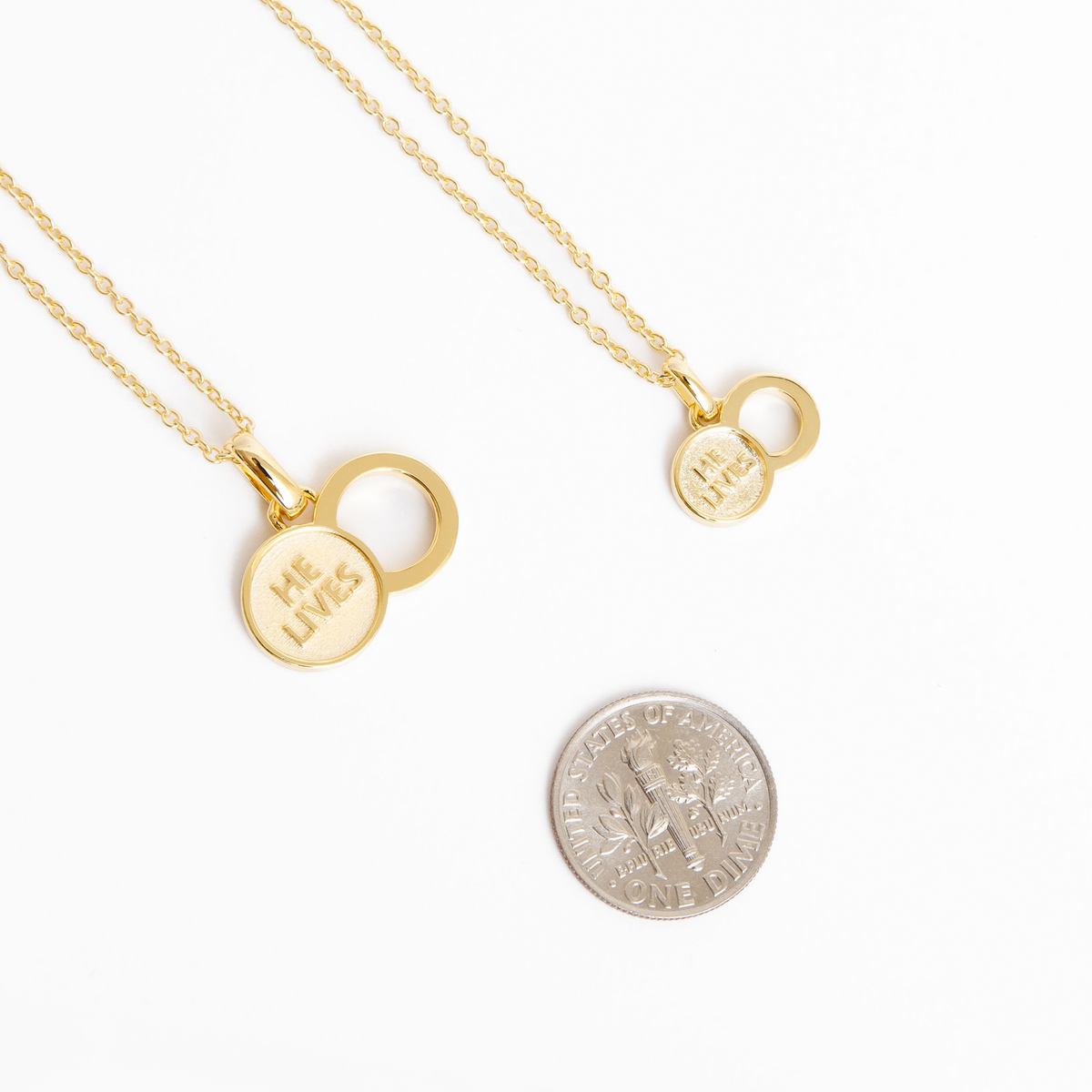 "The Empty Tomb"  14K Solid Gold Pendant Necklace
