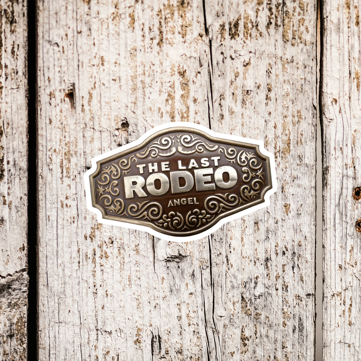 The Last Rodeo Belt Buckle Sticker