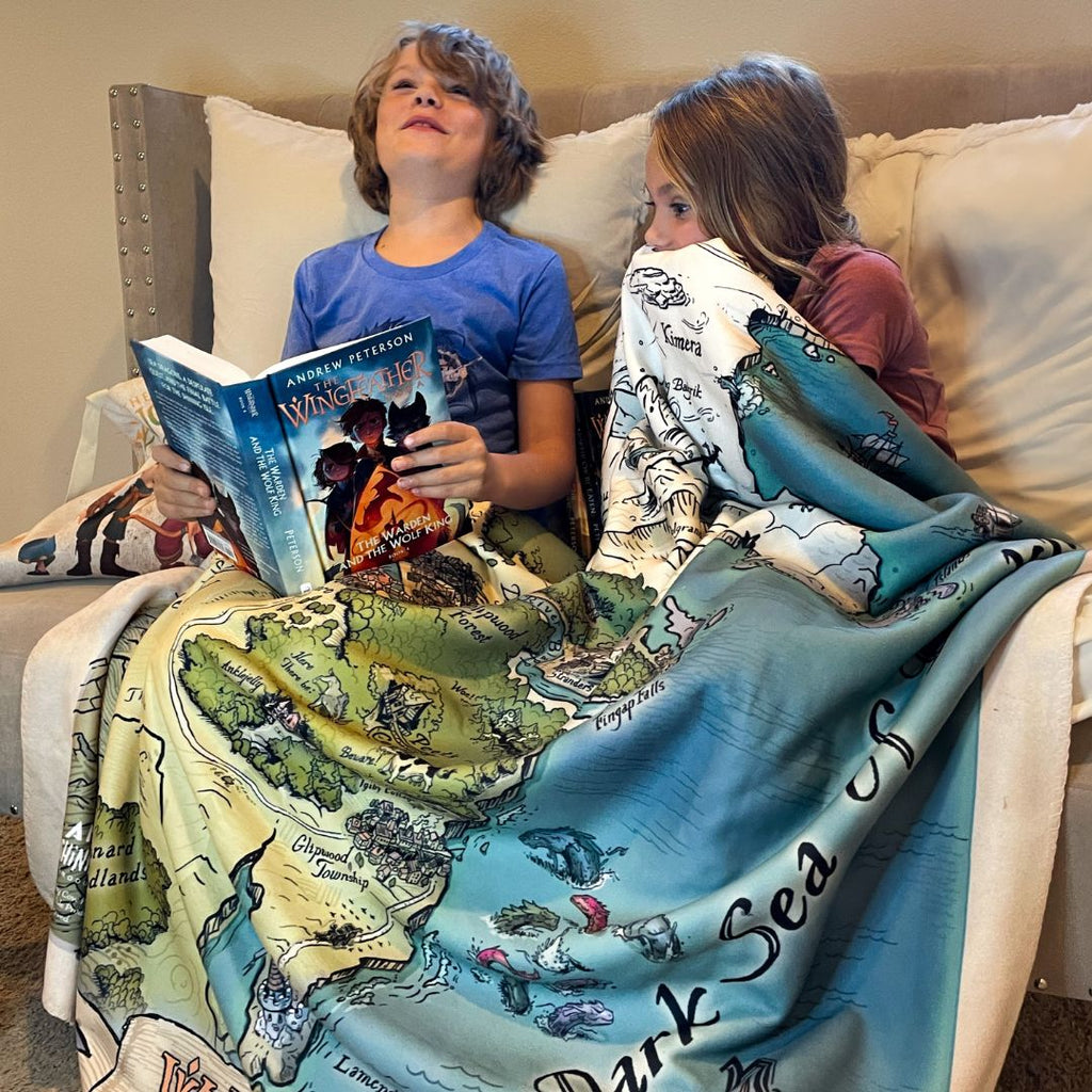 The Wingfeather Saga Map of Skree Sherpa Fleece Blanket