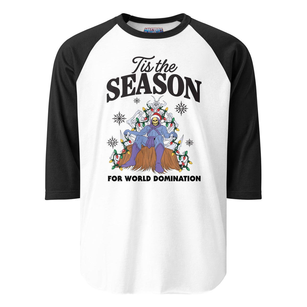 Masters of the Universe Skeletor Tis the Season White Ringer Tee