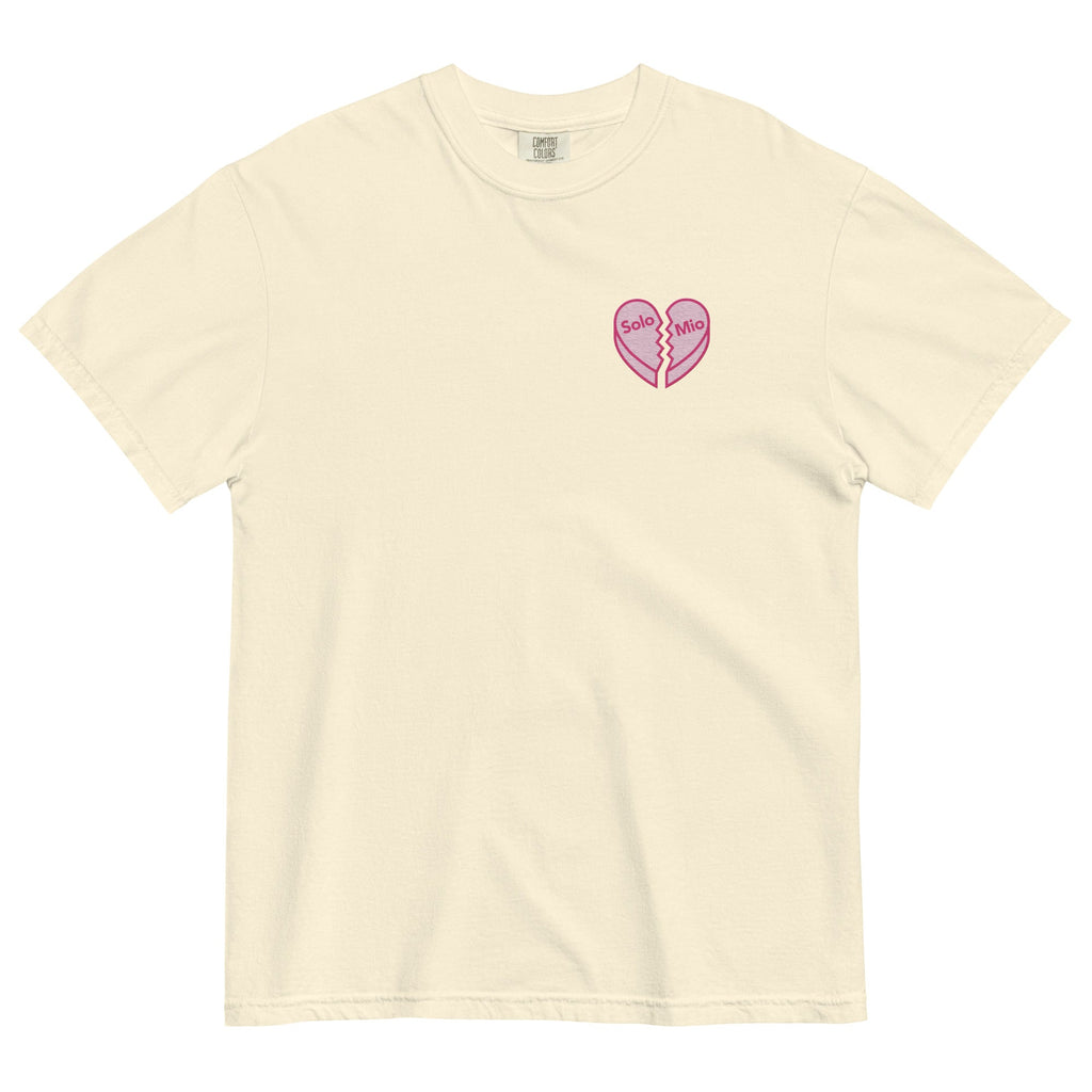 SOLO MIO Embroidered Broken Heart T-Shirt