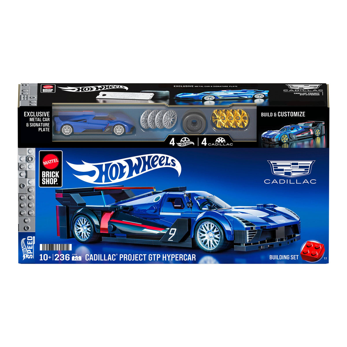 Mattel Brick Shop Hot Wheels Cadillac Project GTP Hypercar Building Set