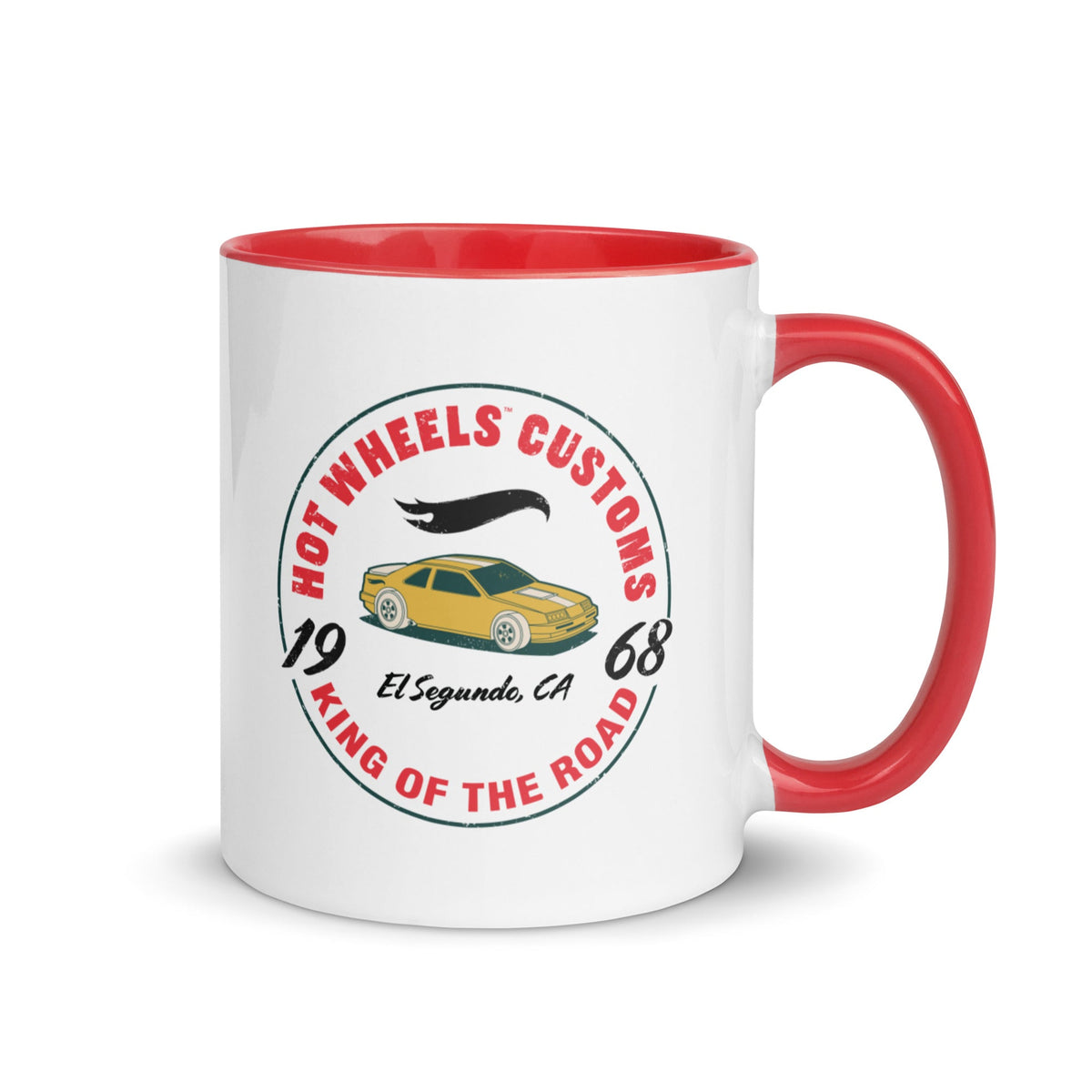 Hot Wheels King of the Road White Mug